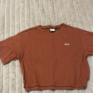 ALO Yoga Terracotta Cropped Tee